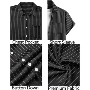 เสื้อเชิ้ตติดกระดุมแขนสั้นสำหรับผู้ชายพร้อมบริการสั่งทำอย่างเต็มรูปแบบรวมถึงการปักโลโก้และป้ายผ้าสี - Product Image 6