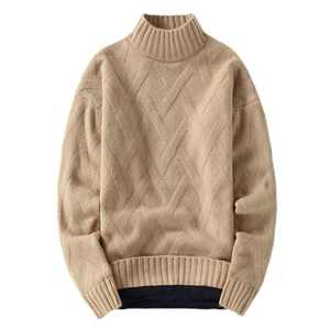<b>Mens</b> stylish knitted slim fit <b>pullover</b> turtleneck sweater breathable soft fabric warm comfortable modern fashion winter wear - Product Image 3