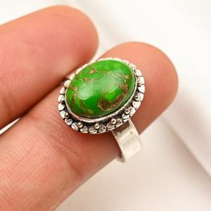 Tendencia 925 plata esterlina turquesa anillo de piedras preciosas joyería hecha a mano plata estilo bohemio anillo joyería para mujeres regalo para niñas - Product Image 4