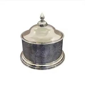 Support rond en acier inoxydable pour plat à fondue arabe, écologique, de qualité supérieure, fait à la main, de luxe, pour servir des aliments chauds sur table - Product Image 5