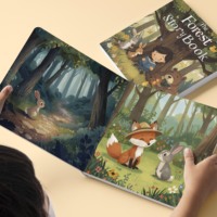 Libro de Cartón Educativo Personalizado al por Mayor, Historia del Bosque para Niños, Hecho de Papel Laminado Mate