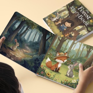 Libro de Cartón Educativo Personalizado al por Mayor, Historia del Bosque para Niños, Hecho de Papel Laminado Mate - Product Image 5