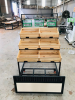 ADong Custom Metalen Enkelzijdige Fruit- en Groenterekken Supermarkt Schappen Poedercoating Snelle Installatie Meerlaags Ontwerp