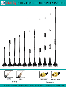 ETEILY Acheter en ligne Antenne magnétique 3G 9dBi durable à gain élevé avec câble RG174 (L-3mtr) + connecteur SMA (M) St. Fabriqué en Inde - Product Image 2