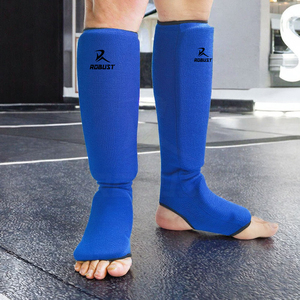 Protège-tibias légers en néoprène pour adultes - Entraînement, séances de gym et protection des jambes - Product Image 2