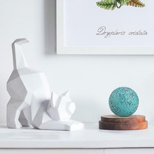 Impresionante ESFERA DE Metal azul pintada a mano atractiva pieza central para decoración del hogar para sala de estar dormitorio baño mesa de oficina - Product Image 4