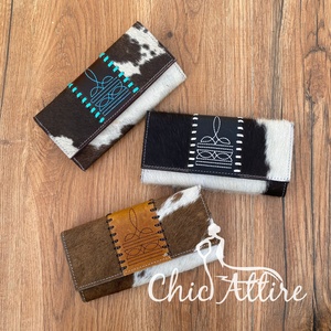 New Boot Stitch Cow Skin Women <b>Wallet</b> Genuine Cowhide Leather Clutch Purse Many Compartments Long <b>Wallet</b> with Many <b>Card</b> Slots - Product Image 1