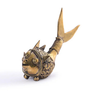 Prix de vente chaud poisson en laiton pièce maîtresse de table exquise pour la décoration intérieure et les vibrations positives poisson en laiton - Product Image 2