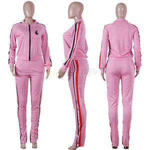 Ensemble de survêtements à la mode pour femmes de haute qualité, respirant et grande taille, avec fermeture éclair complète pour l'automne, meilleure vente - Product Image 4