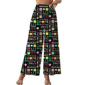 Pantalones de mujer Frente plano Cintura elástica Impresión de sublimación personalizada Transpirable Otoño Tallas grandes OEM al por mayor - Product Image 5