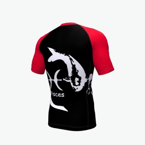 100% poliéster estirable deporte rash guard artes marciales desgaste MMA rashguard hombres BJJ rashguard adultos niños traje de baño Rush Gard - Product Image 5