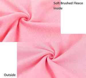 เสื้อสเวตเชิ้ตมีฮู้ดแบบซิปเปิดไหล่สีชมพูมีฮู้ดผ้าขนแกะอ่อนนุ่มลำลองออกแบบได้ตามต้องการ - Product Image 3