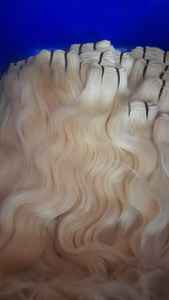 Platinum Blonde Virgin Remy Machine Weft Human <b>Hair</b> Bundles Body Wave OEM Available Customized Size Packing <b>for</b> <b>Sale</b> Indian - Product Image 4