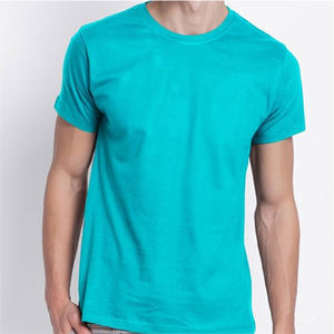 เสื้อยืดผู้ชายแขนสั้นผ้าคอตตอนสีพื้นพิมพ์ลายโลโก้ได้ตามต้องการสำหรับฤดูร้อน - Product Image 6