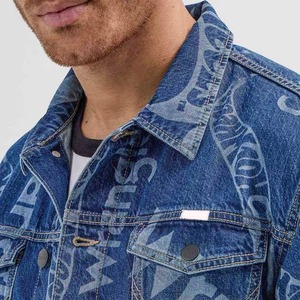 Veste en jean vintage pour hommes légère et écologique de vente chaude veste d'hiver de style de rue 100% en coton - Product Image 5