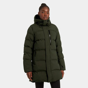 High Quality Street Fashion Women's Winter Puffer Jacket Long Hooded with Stand Collar <b>Quilted</b> and Breathable Woven Method - Product Image 6