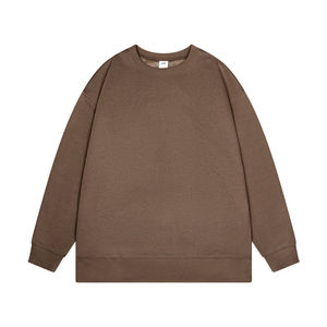 Meilleure qualité coton unisexe surdimensionné blanc grande taille col rond femmes sweat brodé personnalisé hommes sweat unisexe - Product Image 5