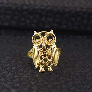 Manufacturers Hot Selling Boho Owl <b>Ring</b> Dainty Brass Jewelry Women 18K Gold Plated Animal <b>Statement</b> <b>Ring</b> for Wholesale/OEM/ODM - Product Image 1