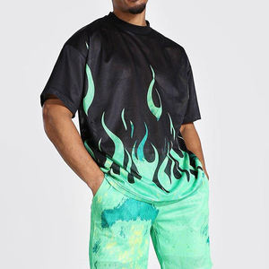 Summer Wear Vêtements personnalisés à sublimation Ensemble deux pièces t-shirt et short en coton léger pour hommes - Product Image 3