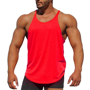 Superventas logotipo personalizado 100% algodón transpirable de talla grande de punto lavado para hombre camisetas sin mangas Fitness Stringer - Product Image 2