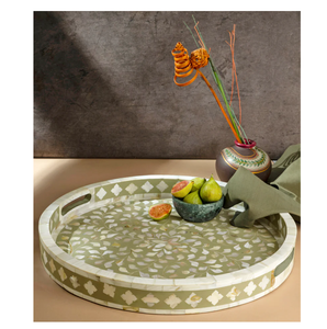 ถาดเสิร์ฟแบบฝังกระดูกออกแบบล่าสุด & คุณภาพสูงทำด้วยมือดีไซน์โบราณ - Product Image 5