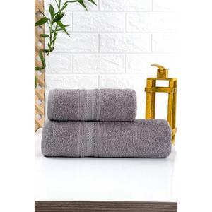 Nevresim Dünyası Ensemble de serviettes de bain gris 2 pièces - Product Image 1