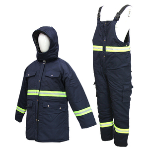 Ensemble de vêtements de travail pour chambre froide, veste et pantalon respirants, haute visibilité, vêtements de travail en coton, protection contre le froid, vêtements pour hommes - Product Image 1