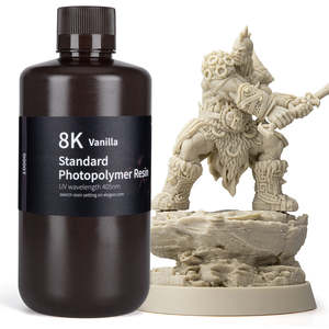 Résine photopolymère ELEGOO 8K Standard 1KG pour impression 3D # Gris spatial # Vanille # Fumée blanche # Argile rouge - Product Image 3