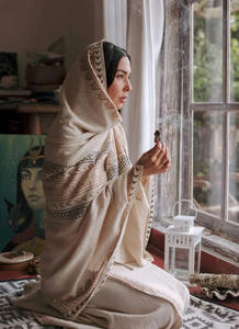 Tulasi Hand Block Printed Tribal <b>Scarf</b> Long Length Mink Sarong Pareo Lungi Turban Shawl - Product Image 2