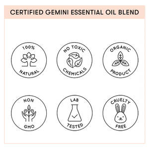 Huile Corporelle Signe Astrologique Gémeaux avec Encens, Ylang-Ylang, Melaleuca, Géranium pour Hydrater, Éclaircir et Raffermir - Product Image 5