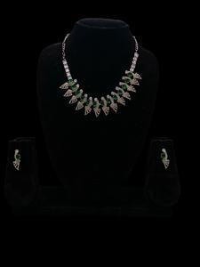 Juego de collar y pendientes de piedra de cristal de acero inoxidable Vintage para fiesta de compromiso de boda de mujer - Product Image 5