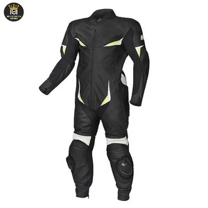 Ensemble de costumes de moto en cuir de vachette véritable confortable respirant vêtements de sport de course automobile pour hommes - Product Image 1