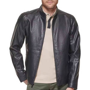 Chaqueta de Cuero para Motociclista de Talla Regular para Hombre, Diseño de Fábrica, Atuendo Moderno, Chaqueta de Cuero para Hombre - Product Image 1