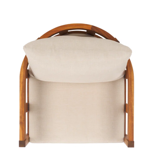 Sillas de comedor de madera de teca maciza con forro de espuma gruesa y tela suave a precio económico. - Product Image 5