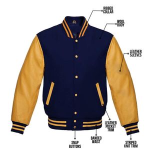 Chaqueta Varsity de escuela secundaria personalizada | Ropa de abrigo de bombardero del equipo de Graduación - Product Image 4