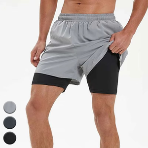 Short en maille uni de rue pour hommes personnalisé vêtements de sport en polyester spandex cargo d'été confortable et extensible de grande taille pour la course à pied cool - Product Image 6