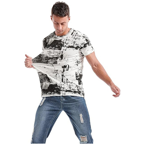 Top Trending Mens Ácido Lavado Oversized Drop Shoulder Camisetas Heavyweight Loose Fit Tees Camisas 300 GSM - Product Image 1