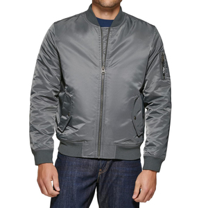Custom Wholesale Winter High Street Vintage <b>Letter</b> Stand Collar Windbreaker Zip-Up Bomber <b>Jacket</b> <b>Men</b> Plus Size High Quality - Product Image 1