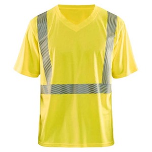 Camisetas de Cuello en V para Hombre, Camisetas de Trabajo de Manga Corta de Alta Visibilidad para Adultos, Camisetas de Poliéster para Hombre - Product Image 4