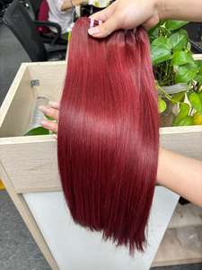 Vendedores de cabello de color rojo al por mayor Trama de cabello humano vietnamita virgen crudo grueso 8-32 pulgadas Extensiones de cabello rojo vietnamita - Product Image 4