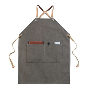 Tablier de menuisier et de menuisier de forgeron en toile sur mesure avec renfort en cuir et jambe fendue - Product Image 5