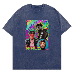 Unisex Washed <strong>T</strong>-<strong>Shirt</strong> <strong>Juice</strong> <strong>WRLD</strong> Rapper Hip Hop Music Fan Apparel Vintage Concert Graphic Tee - Product Image 2
