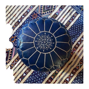 Wall Metal Designer Modern China Black Gold Decor Europe Style Leather <b>Pouf</b> Ottoman Pouffe Moroccan Home Decor - Product Image 1