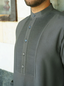 Nuevo estilo islámico SuitMen's blanco árabe bordado personalizado diseño de bordado Jubba Thobe antiestático Keffiyeh patrón - Product Image 4