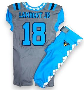 Conjunto de uniformes de fútbol americano 2024, transpirables y sublimados uniformes deportivos, uniformes al por mayor, longitud de manga corta - Product Image 3