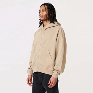 Sweat à capuche unisexe surdimensionné et épais, avec fermeture à glissière intégrale, tenues décontractées et douces, activités de plein air, tissu polaire imprimé épais - Product Image 2