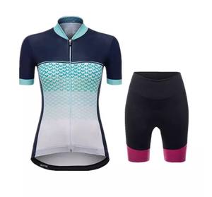 Ensemble de maillot de cyclisme personnalisé pour femme célèbre nouvelle marque avec pantalon de cyclisme de vélo assorti - Product Image 1