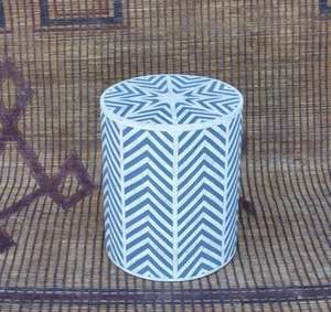 Taburete de hueso de nuevo diseño/tambor con incrustaciones de fregona de mesa para forma redonda pulida hecha a mano para habitación, jardín, oficina, hogar, HOTEL DE LA India - Product Image 3