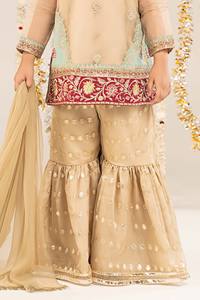 Traje Tradicional Pakistaní para Niñas, Lehenga Choli Elegante con Bordado para Fiestas y Bodas, Acrílico - Product Image 5