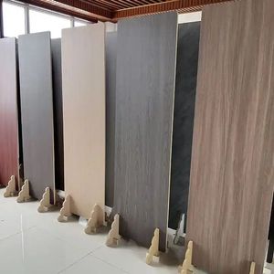 แผ่นไม้ระแนง MDF ที่ทันสมัยออกแบบให้กันความชื้นสำหรับการแสดงขายปลีกและการใช้ในโรงแรม - Product Image 2